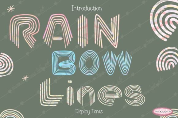 Bring Your Handmade Creations to Life with Rainbow Lines Font