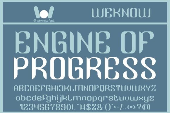 Engine of Progress: A Striking Display Font for Modern Web Design