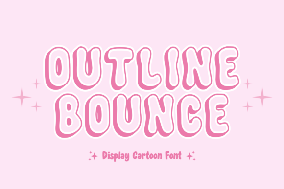 Outline Bounce: A Charming Bubble Line Font for Makers