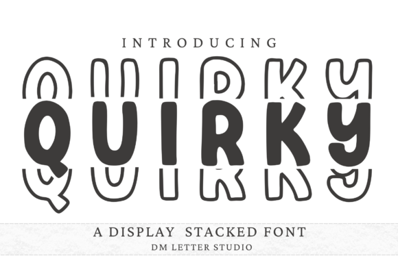 Quirky Stacked: A Bold and Playful Typeface for Creative Branding
